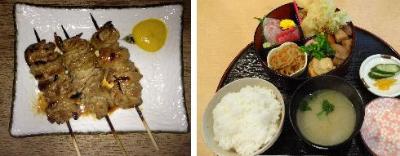 写真左：ヤキトンのシロ　写真右：つわぶき弁当