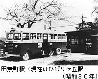 写真：昭和30年の田無駅（現在はひばりヶ丘駅）