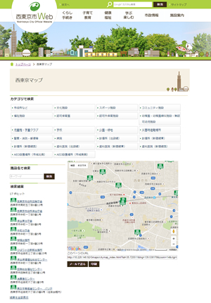 西東京マップ表示イメージ図