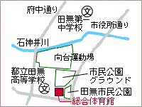 画像:総合体育館地図