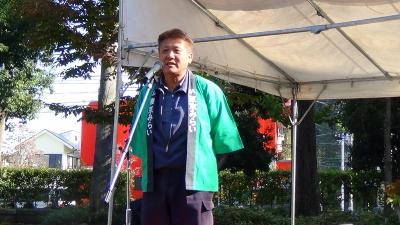 写真：田無緑化組合の栗島組合長による開会の挨拶