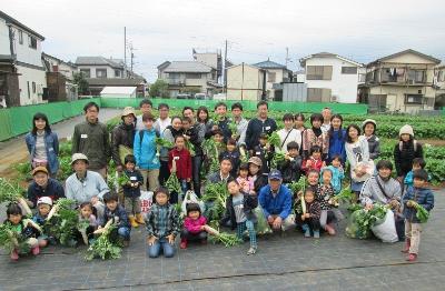 大収穫に、にっこり笑顔