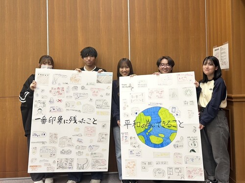 子ども達の書いた絵を一枚に