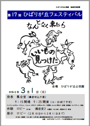 第17回ひばりが丘フェスティバルチラシ表