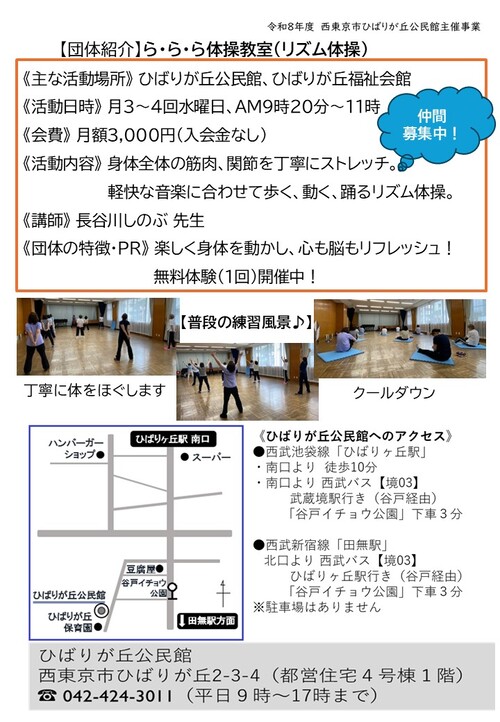 ら・ら・ら体操の集いチラシ画像（裏）