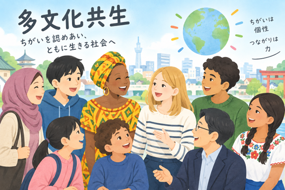 多文化共生の考えを示しているイラスト