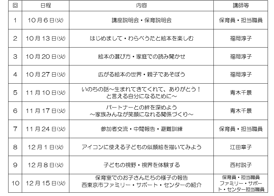 講座日程