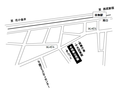 田無公民館へのルート