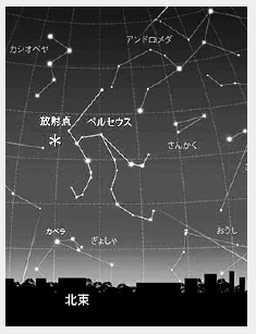 画像：ペルセウス座流星群