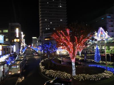 写真：光り輝く田無駅前のイルミネーション