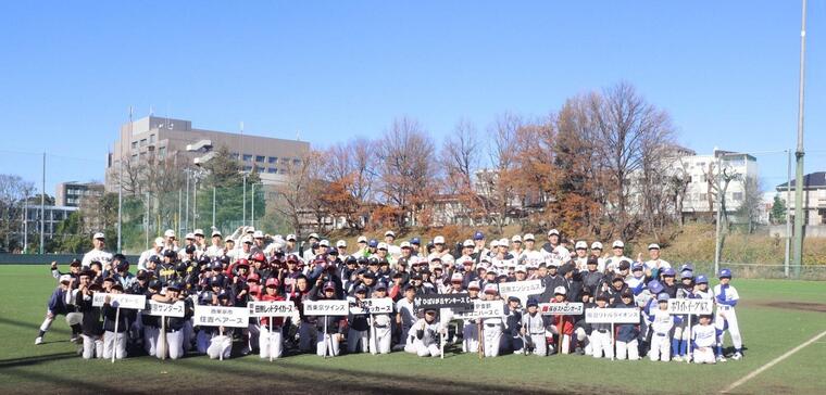 小学生・早稲田大学準硬式野球部の皆さまの画像