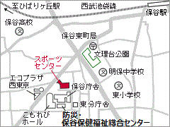 画像:スポーツセンター地図