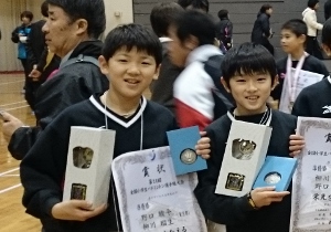 男子ダブルス4年生以下準優勝　 野口駿平選手・柳川瑠生選手