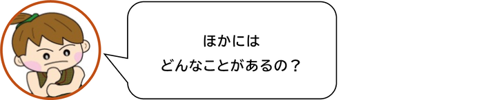 ほかにはどんなことがあるの