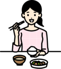 食べる人の画像