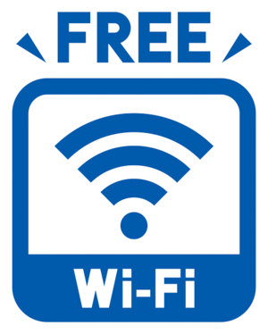 フリーWi-Fiの案内表示画像