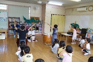 太鼓の練習が始まります