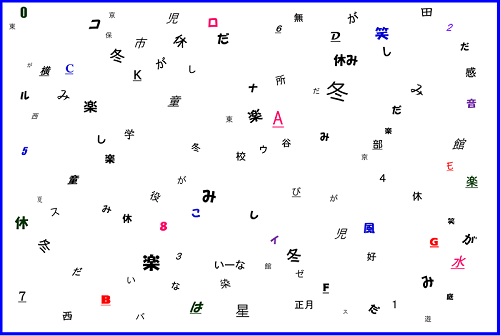 画像；文字や数字がたくさん並んでいる