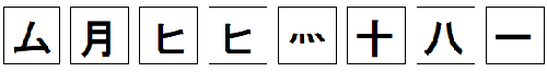 画像；ある都道府県の漢字をバラバラにしたもの