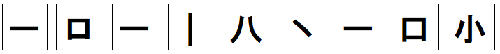 画像；ある都道府県の漢字をバラバラにしたもの