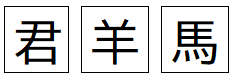 画像；ある都道府県の漢字をバラバラにしたもの