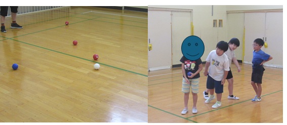 写真:ボッチャの様子