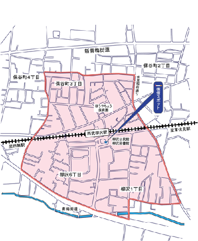 西武柳沢駅周辺「路上喫煙（ポイ捨て）防止地区」