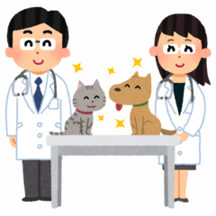 犬と猫のイラスト