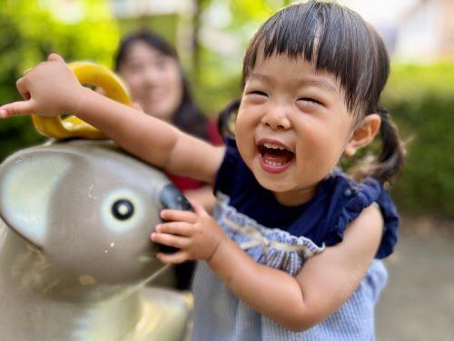 遊具で遊んでいる子どもの画像
