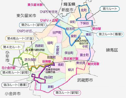 はなバス全体ルート図