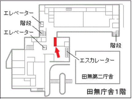 特設窓口の案内図