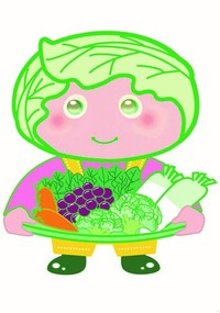西東京市農産物キャラクターめぐみちゃんのイラスト