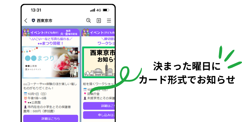 カード形式にまとめた配信イメージの画像