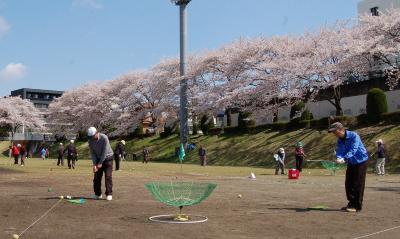 写真：東京都ターゲットバードゴルフ大会開競技中