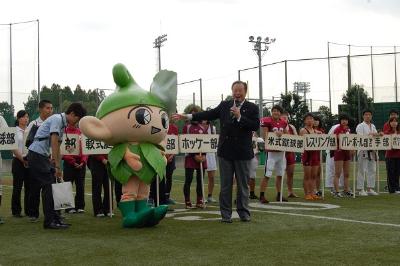 写真：早稲田スポーツフェスタ市長挨拶