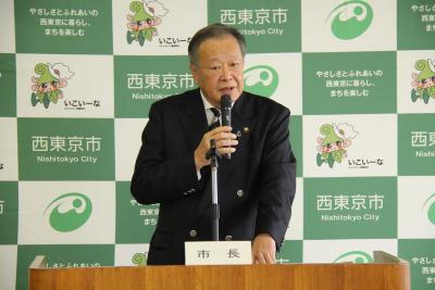 写真：市長記者会見の様子