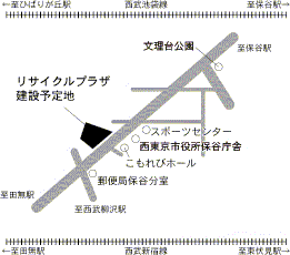 画像：建設予定地の地図