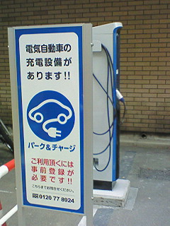 写真：電気自動車充電器