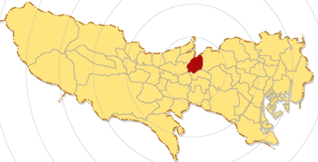 地図：西東京市の位置