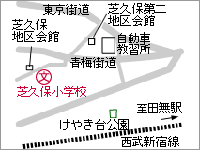 地図：芝久保小学校