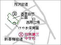 地図：田無第三中学校