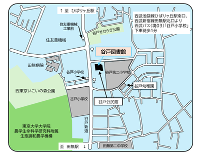 地図：谷戸図書館