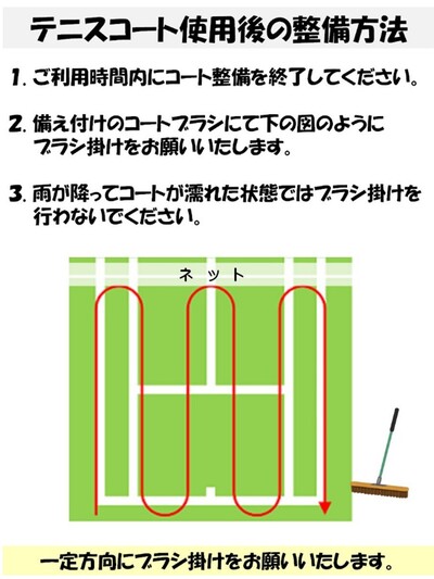 ブラシ掛け方法の画像