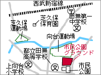 画像：市民公園グラウンド地図